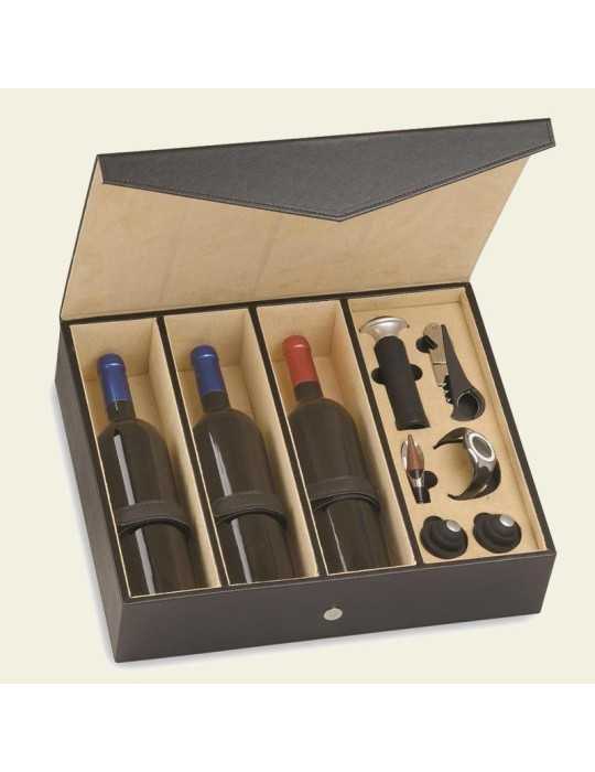 Coffret "onyx" avec accessoires - 3 bout.