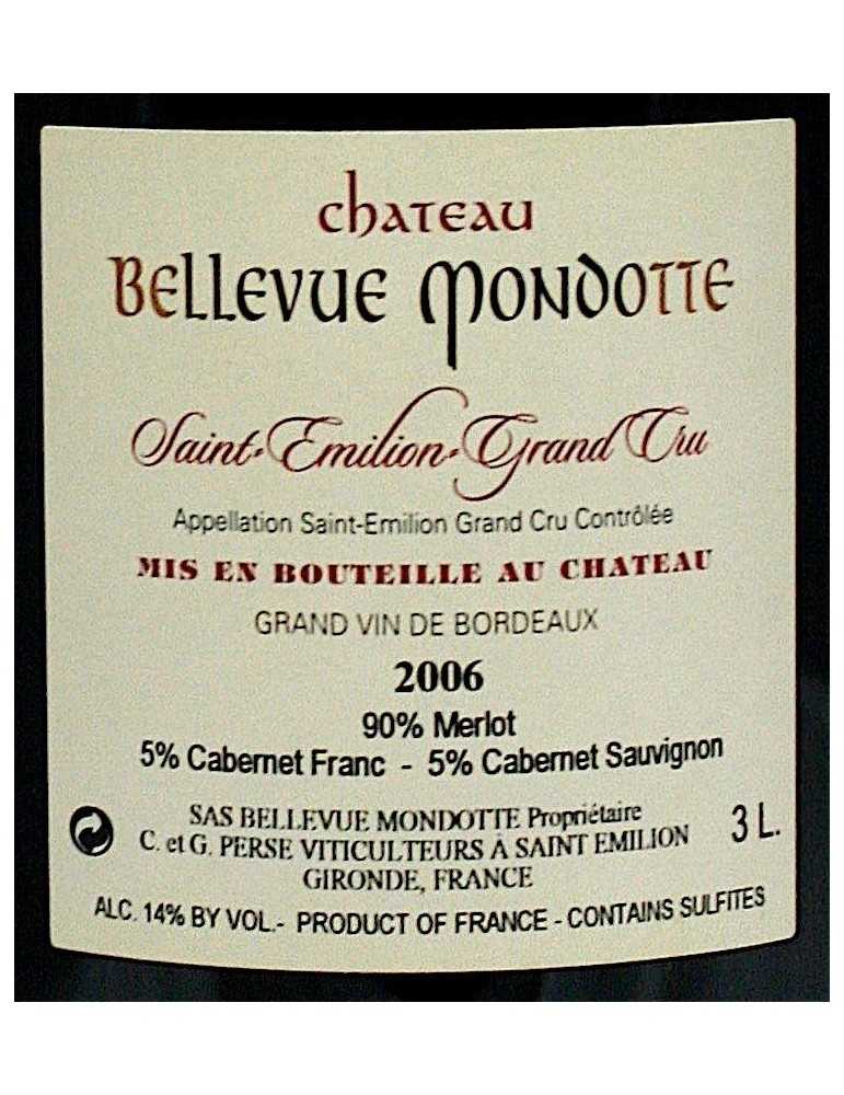 Château Bellevue Mondotte 2006 (3 l, CBO)