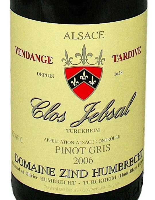 Pinot Gris Clos Jebsal Vendange Tardive 2006 - Domaine Zind-Humbrecht