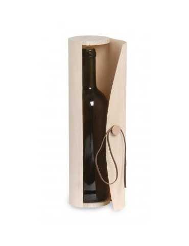 Coffret en bois cylindrique pour demi-bouteille (0.375 l)