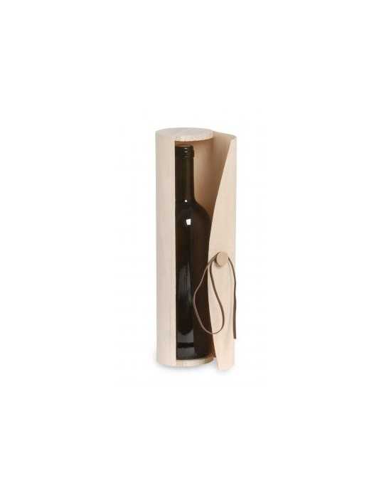 Coffret en bois cylindrique pour demi-bouteille (0.375 l)
