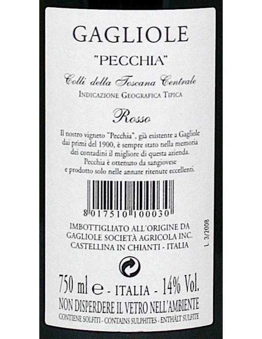 Gagliole 2006 Pecchia Colli della Toscana Centrale