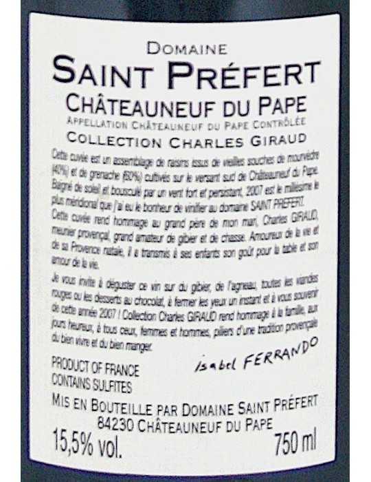 CNP Collection Charles Giraud 2007 - Domaine de Saint-Prefert 