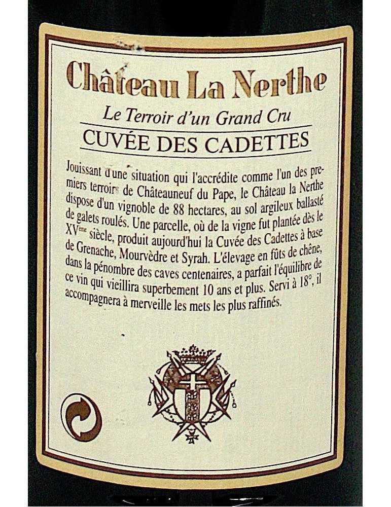 Château La Nerthe Cuvée des Cadettes 1995