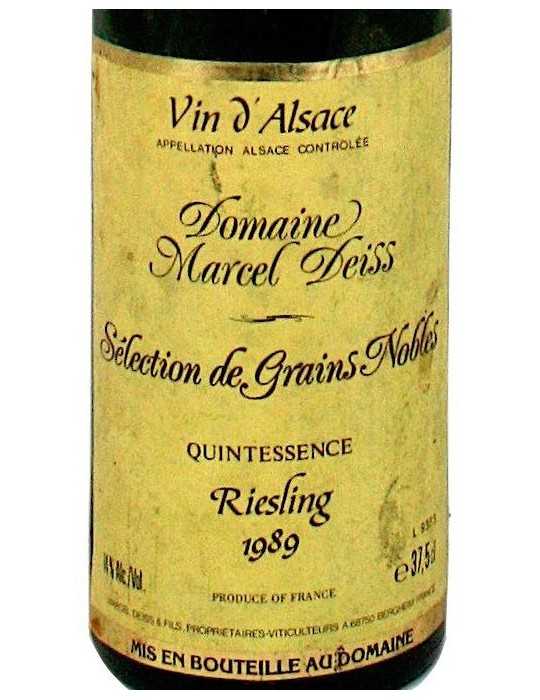 Riesling SGN 200 oech. "Quintessence" 1989 - Marcel Deiss (0.375l)