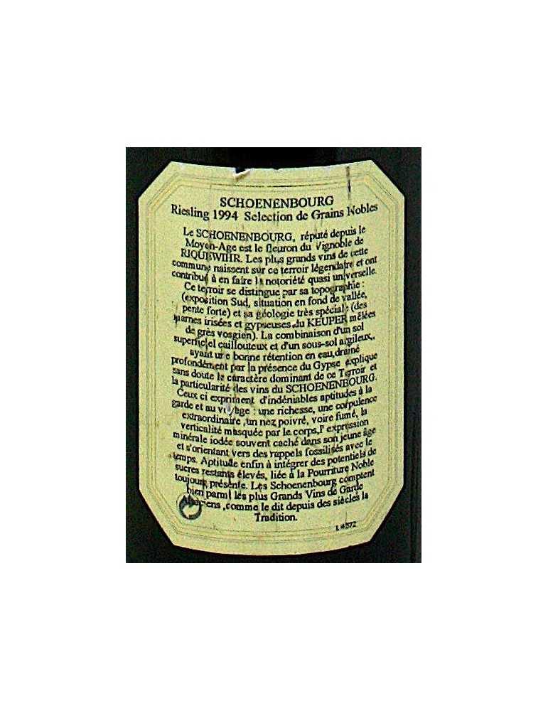 Riesling Schoenenbourg a Riquewir GC Selection de Grains Nobles 1994 - Marcel Deiss 