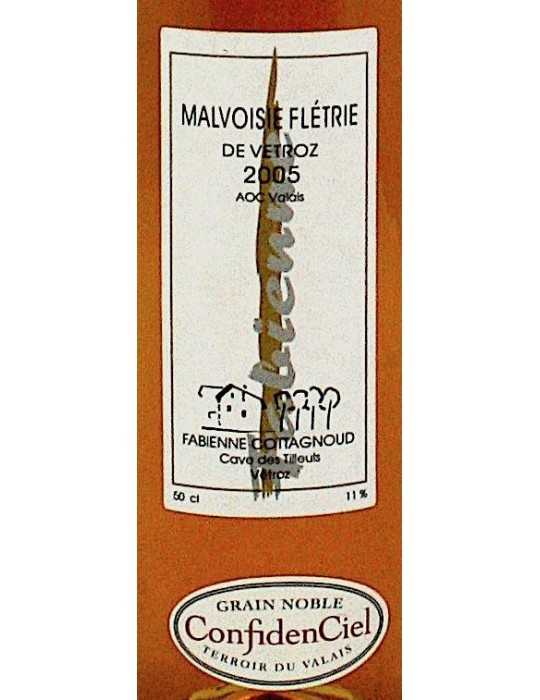 Malvoisie flétrie de Vétroz 2005 - Cave des Tilleuls (Fabienne Cottagnoud)