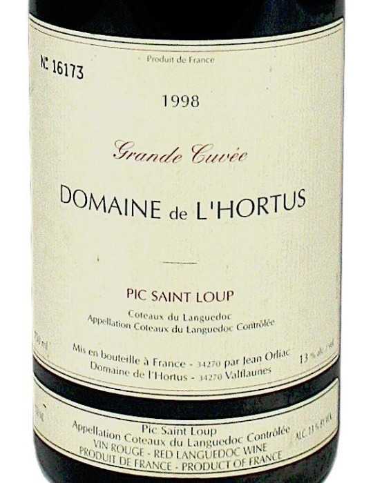 la grande cuvée 1998 - domaine de l'Hortus