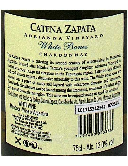'White Bones' Adrianna Vineyard Chardonnay 2009 - Catena Zapata