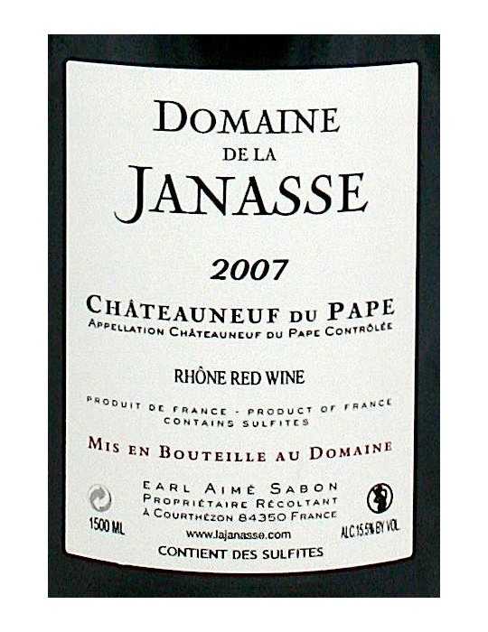 Chateauneuf du Pape Cuvee Vieilles Vignes 2007 - Domaine de la Janasse (magnum, 1.5 l)