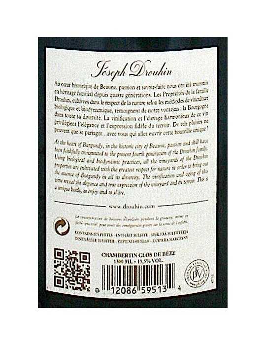 Chambertin Clos de Bèze Grand Cru 2009 - Joseph Drouhin (magnum, 1.5 l)