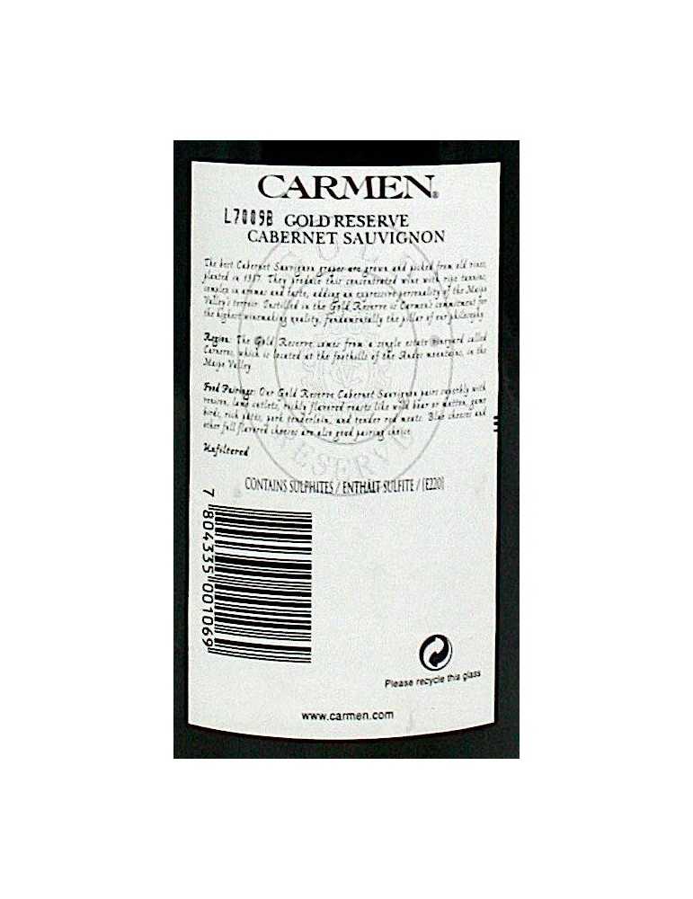 Cabernet Sauvignon Gold reserve 2002 - Carmen