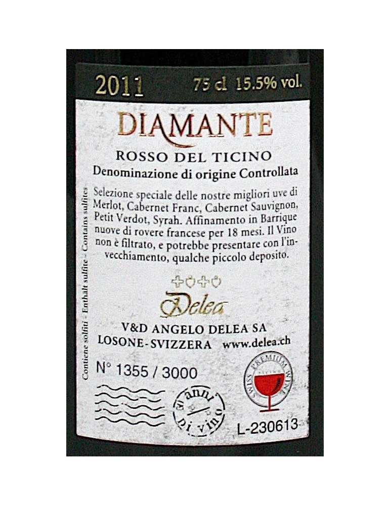 DIAMANTE ROSSO DEL TICINO DOC 2011 - Delea (caisse de 6 bout.)