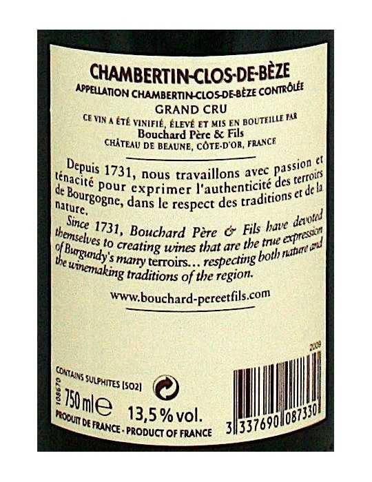 Chambertin Clos de Bèze 2009 - domaine Bouchard