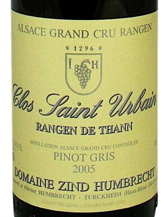 Pinot-Gris Rangen de Thann Clos-Saint-Urbain 2005 - Domaine Zind-Humbrecht