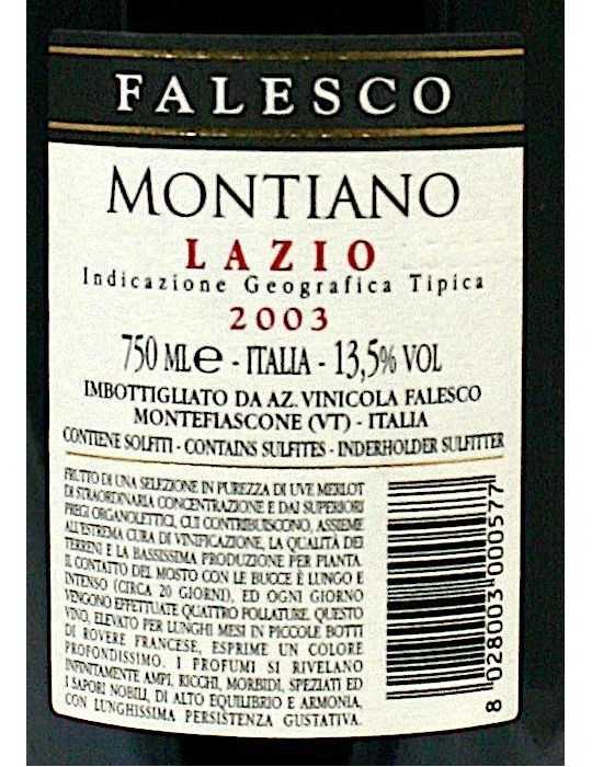 Montiano Lazio IGT 2003 - Falesco