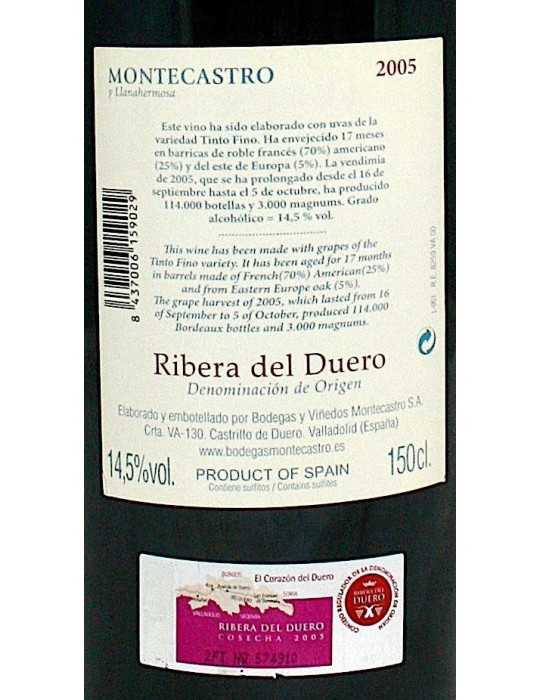 Montecastro Y Llanahermosa 2005 - Bodega Montecastro (magnum, 1.5 l)