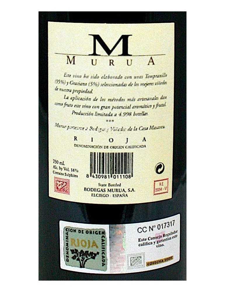 M de Murua 2005 - Bodegas Murua