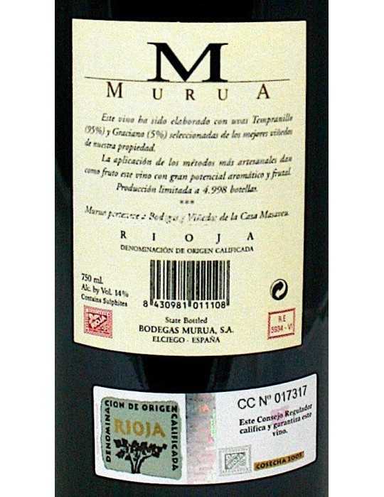 M de Murua 2005 - Bodegas Murua