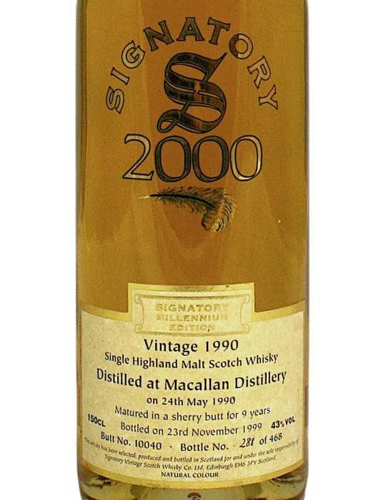 Macallan 1990-1999 - 9 Year Old - Signatory Vintage (magnum, 1.5 Litre )
