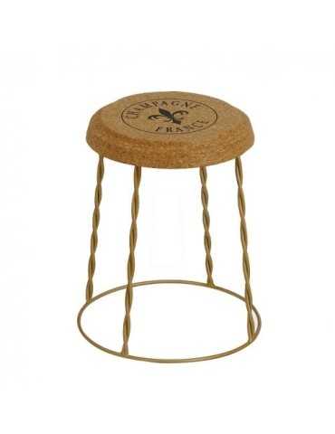 Tabouret en liège et metal