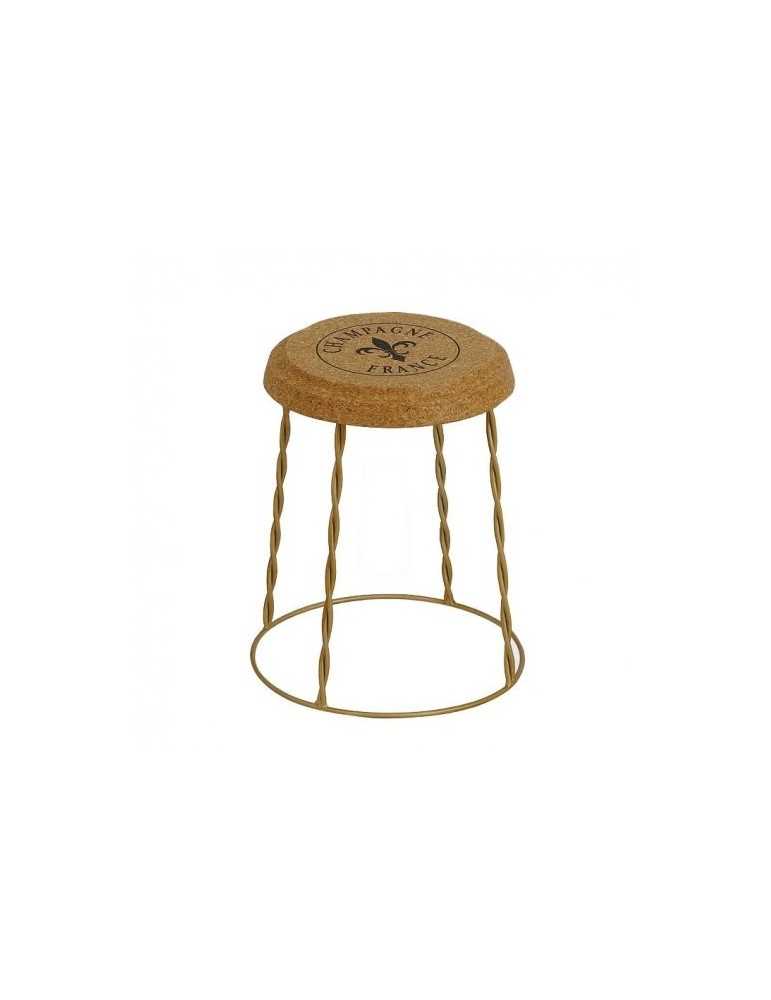 Tabouret en liège et metal