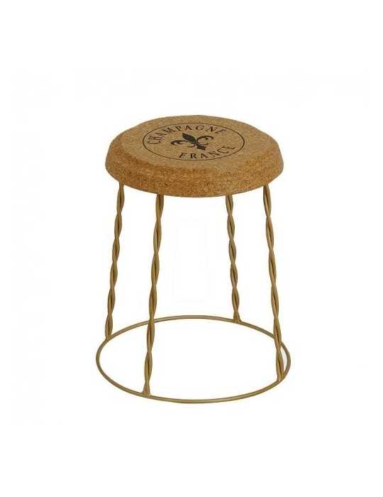 Tabouret en liège et metal