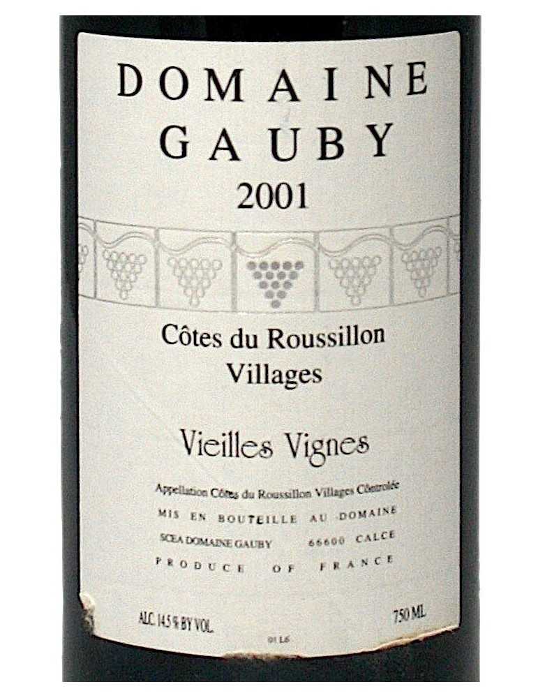 Côtes du roussillon "Vieilles Vignes" 2001 - domaine de Gauby
