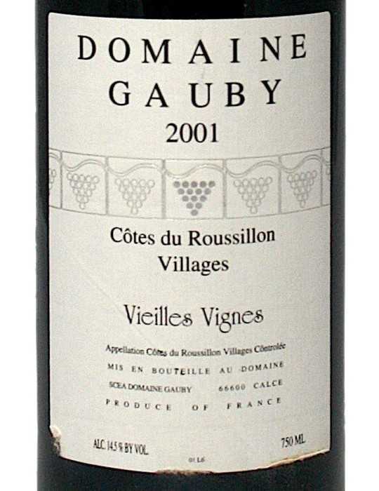 Côtes du roussillon "Vieilles Vignes" 2001 - domaine de Gauby