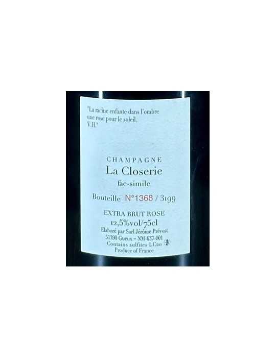 Prevost Champagne La Closerie Fac Simile Extra Brut rosé (Lc20 NV)