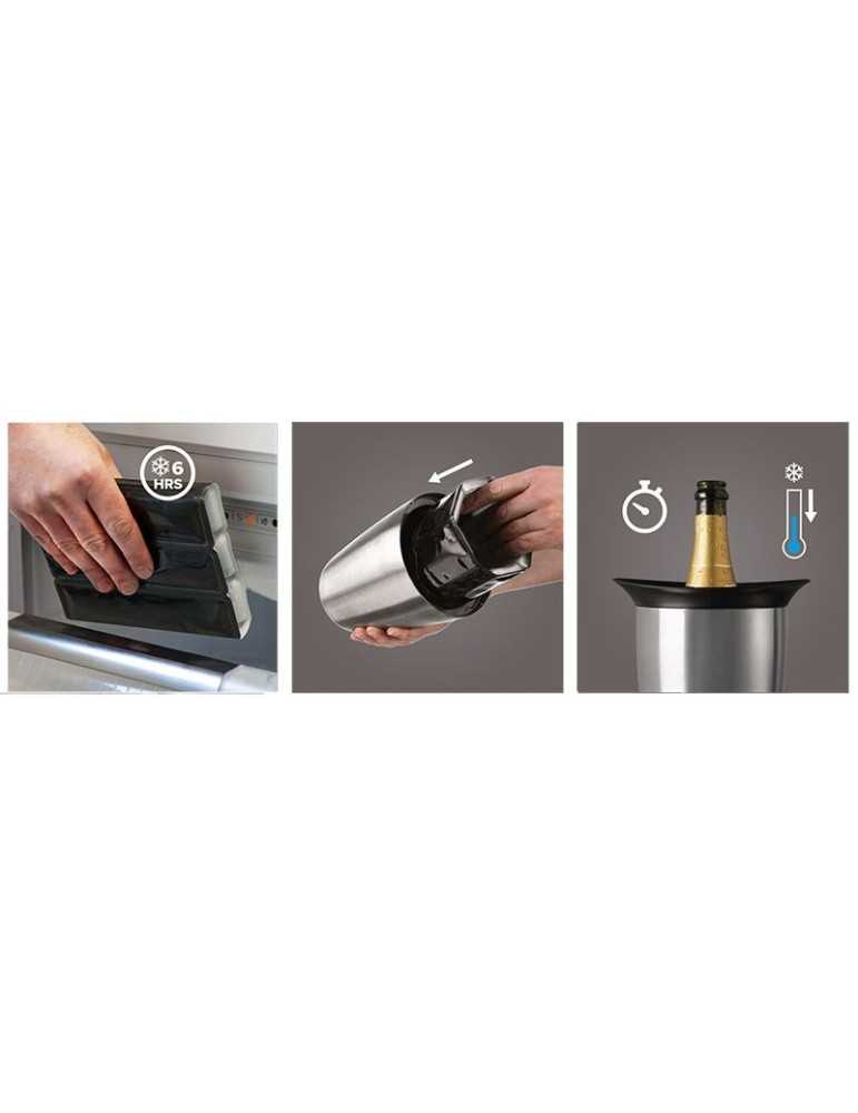 Rapid Ice wine cooler élégant inox - Vacu vin