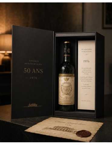 Coffret Anniversaire 50 ans – Château Gruaud Larose 1976 avec parchemin personnalisé