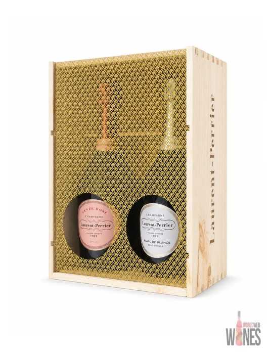 Laurent-Perrier Coffret Bois Cuvée rosé & Blanc de blancs (2 x 75 cl)